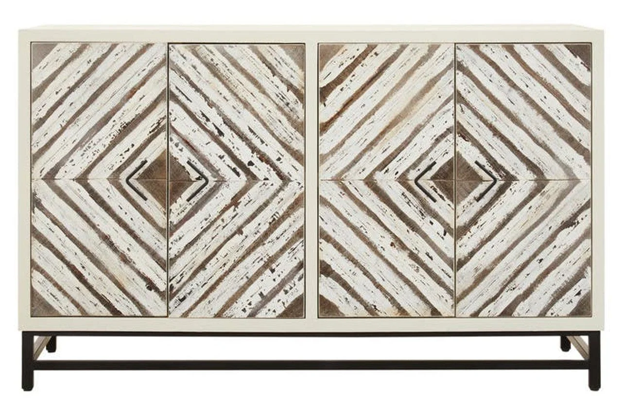 Lombok Wood Pattern Door Sideboard