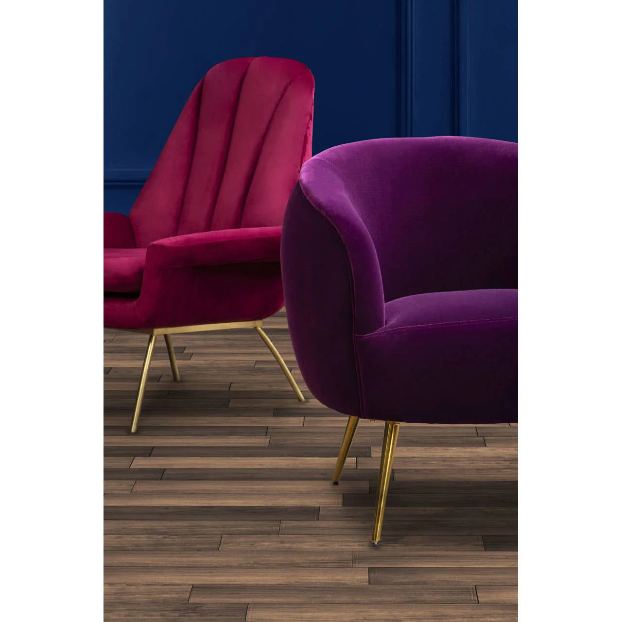 Manhattan Purple Velvet Armchair - Image 14