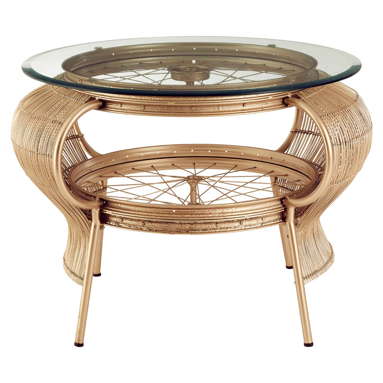 Mantis Champagne Gold Finish Table
