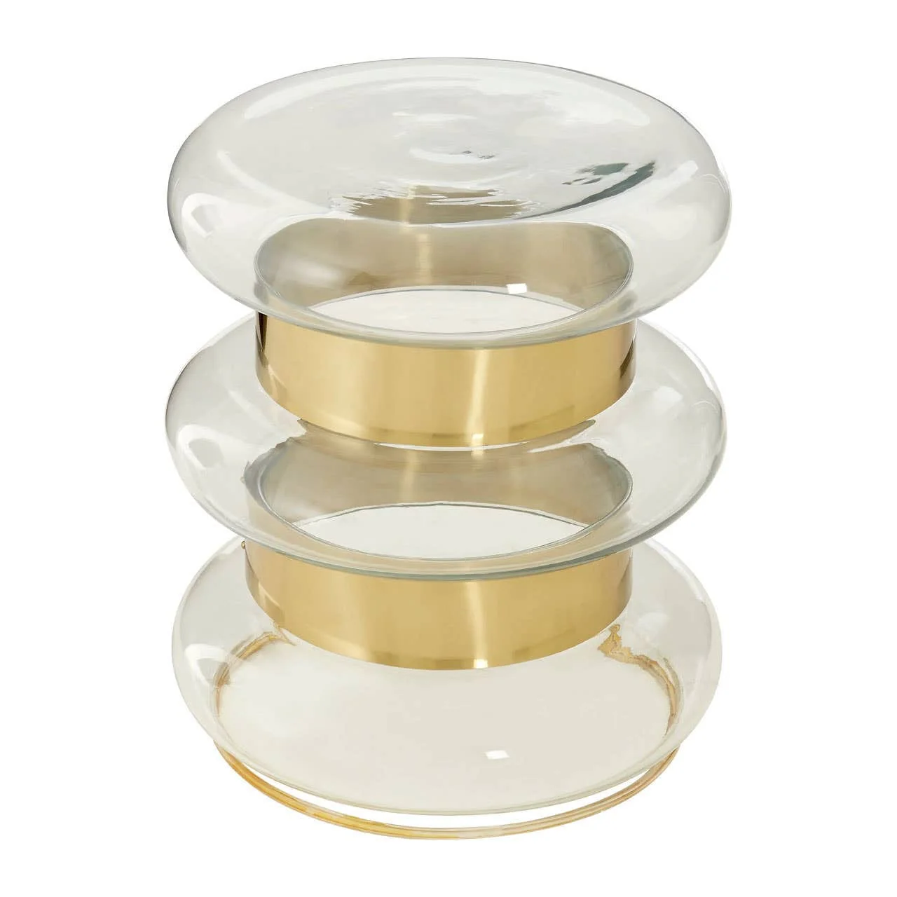 Margot Clear Glass and Gold Side Table - Image 2