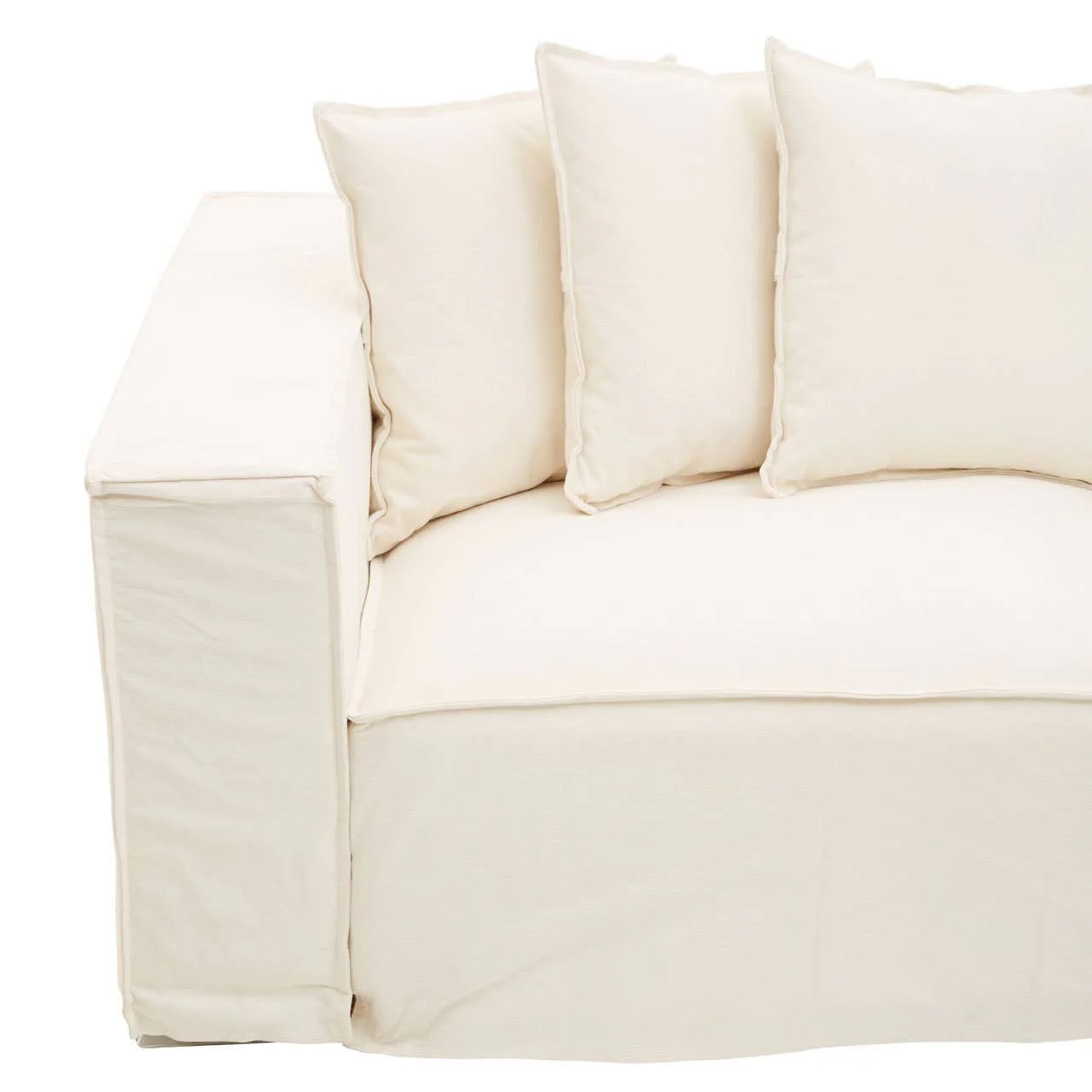 Marseille 3 Seat Cream Sofa - Image 5