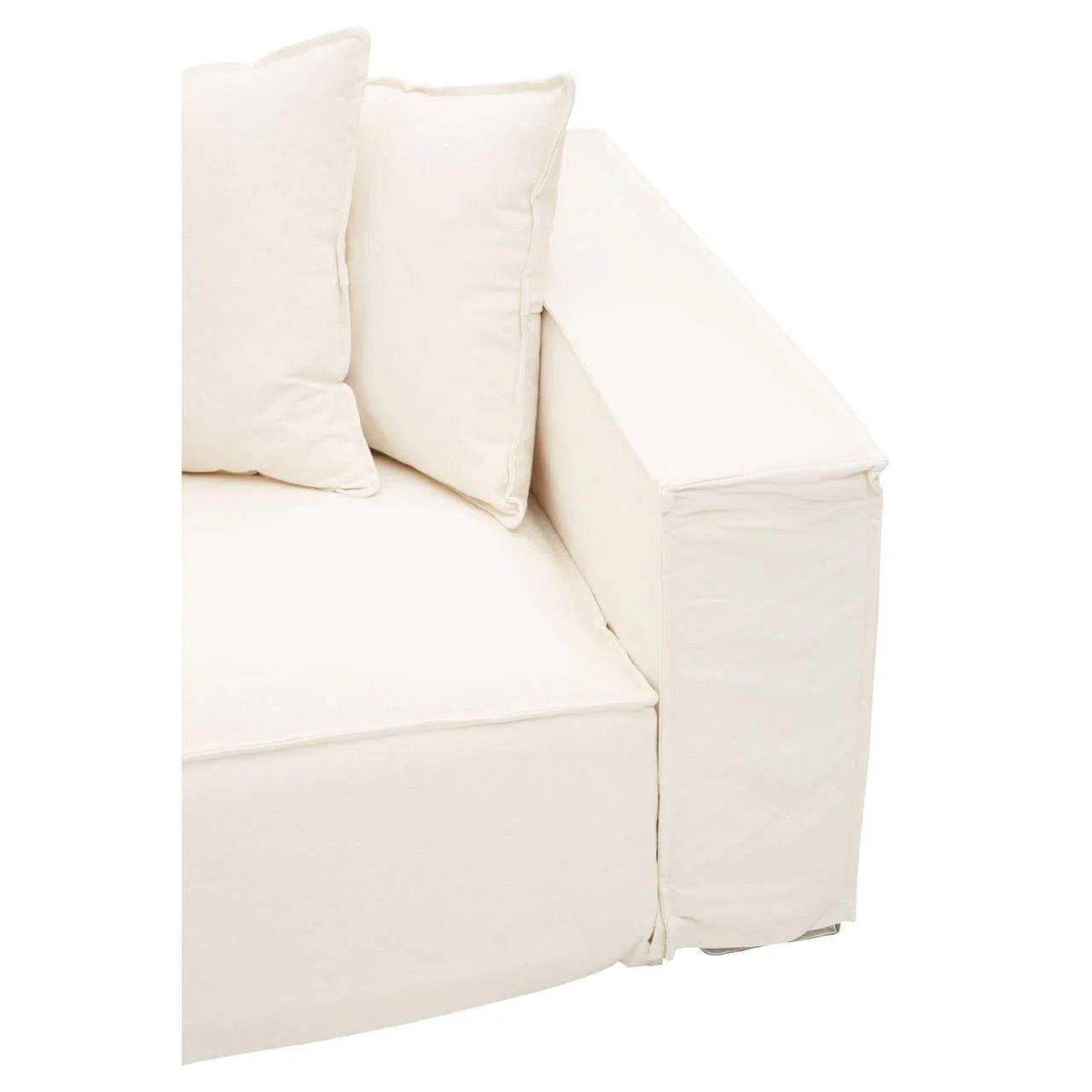 Marseille 3 Seat Cream Sofa - Image 7