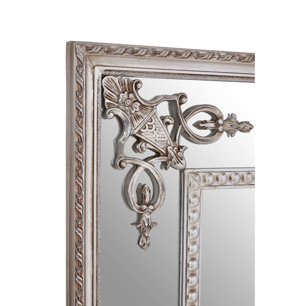 Marseille Champagne Bead Frame Wall Mirror - Image 3