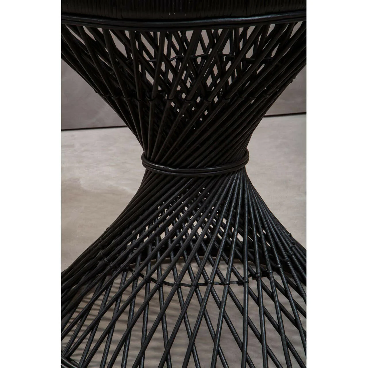 Mataram Black Finish Twisted Stool - Image 6
