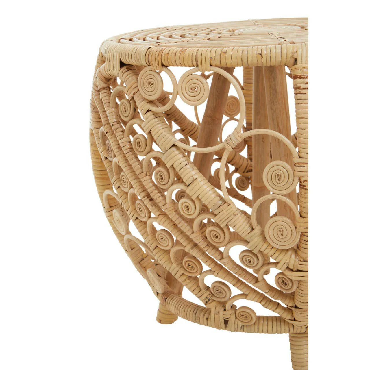 Mataram Large Natural Rattan Stool Or Table - Image 4