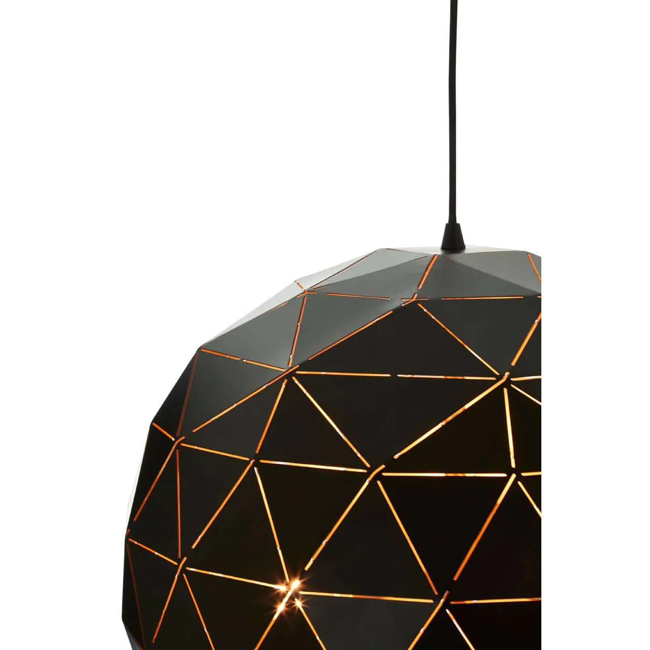 Mateo Medium Black and Copper Pendant Light - Image 4