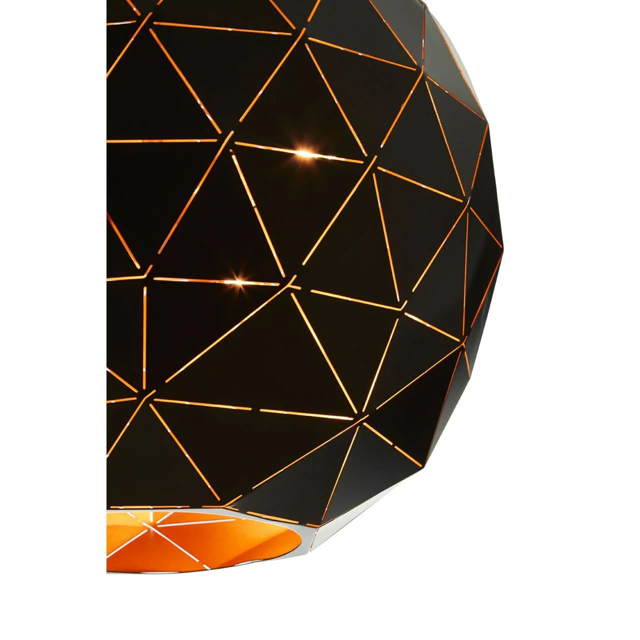 Mateo Medium Black and Copper Pendant Light - Image 5