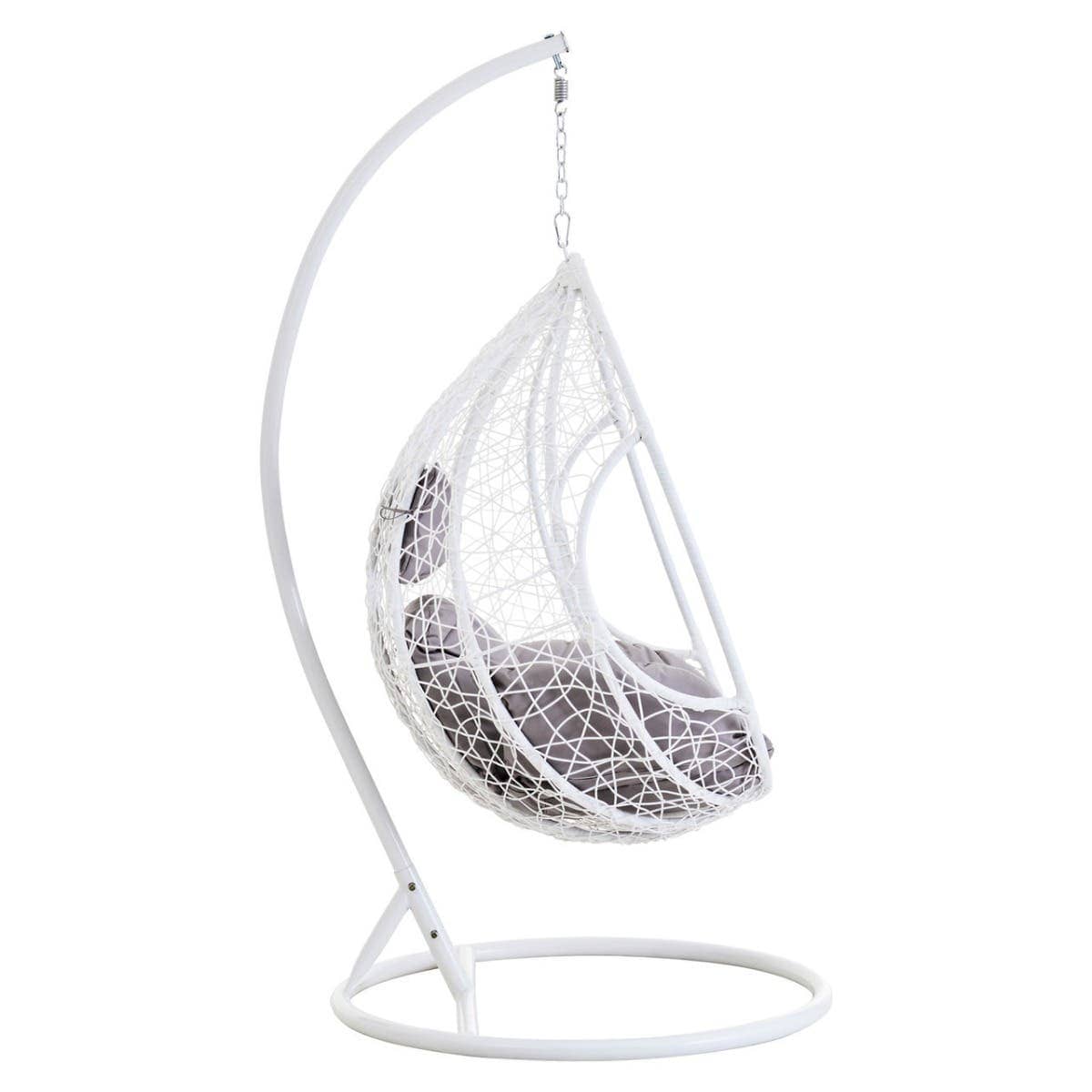 Messi Cut Out Sides White Hanging Chair - Image 3
