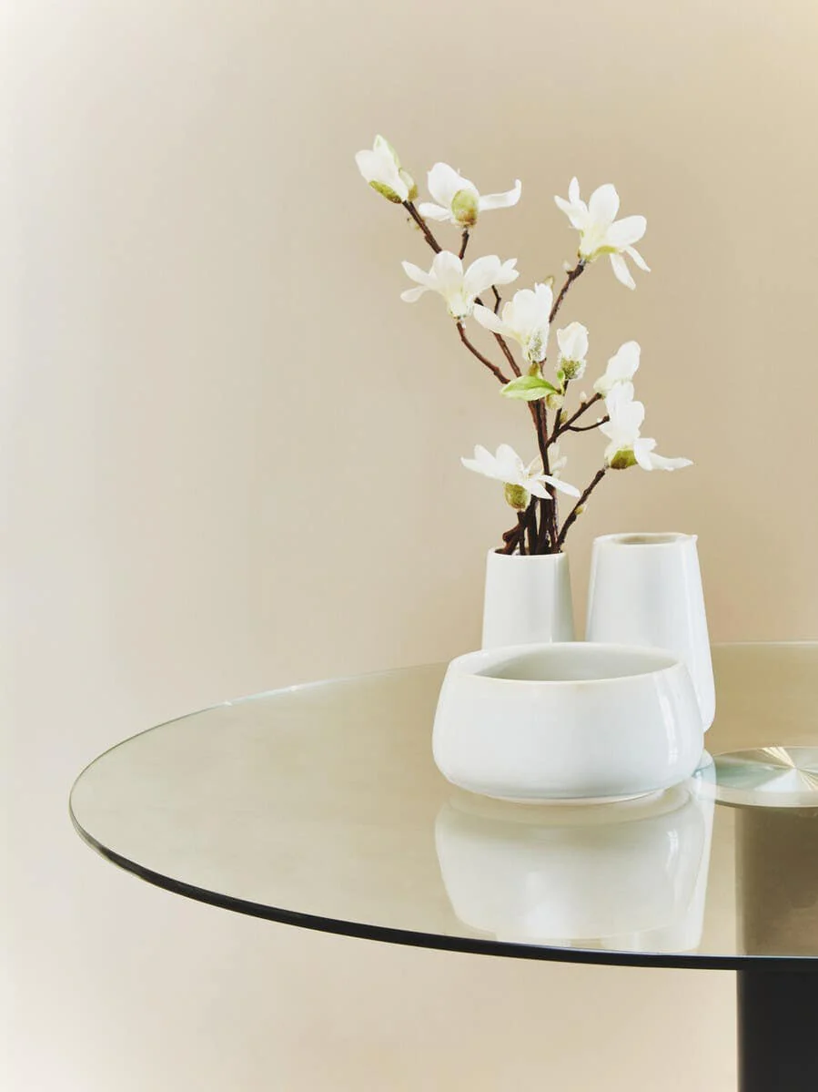Metropolitan Round Matt Black Dining Table - Image 4