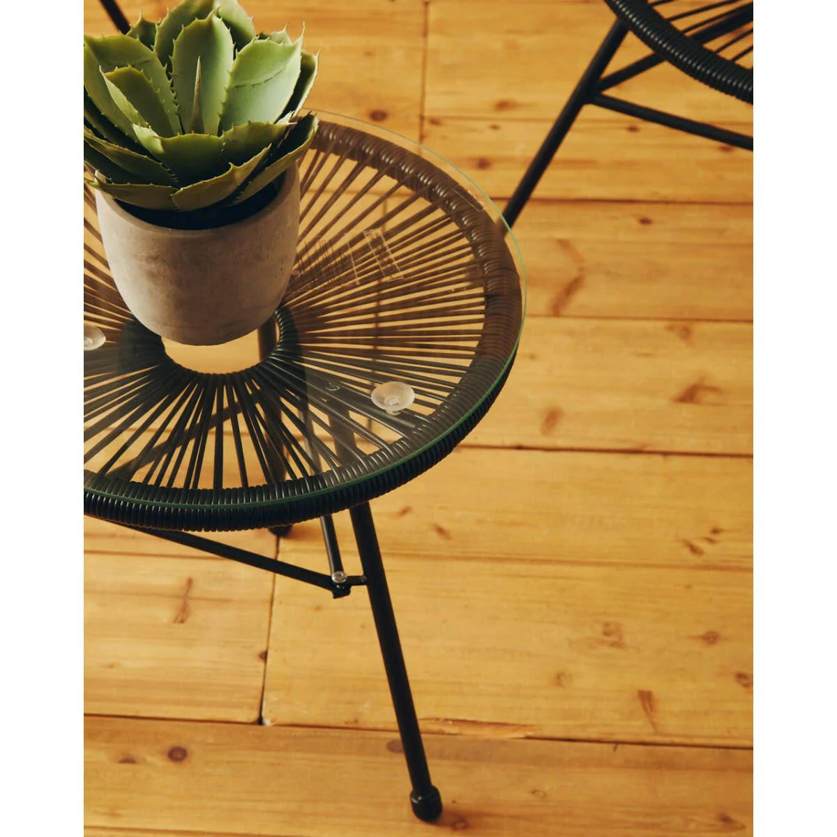 Miami Dual Tone Rattan 3 Piece Patio Set - Image 10