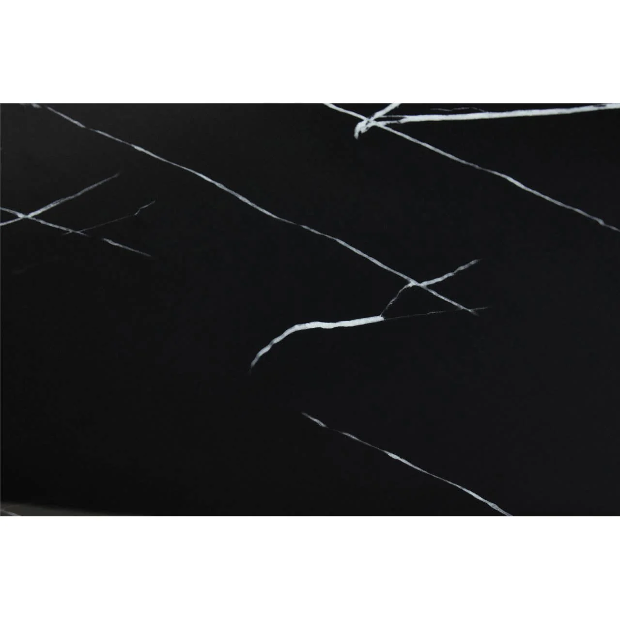 Moda Black Marble Rectangular Dining Table - Image 4