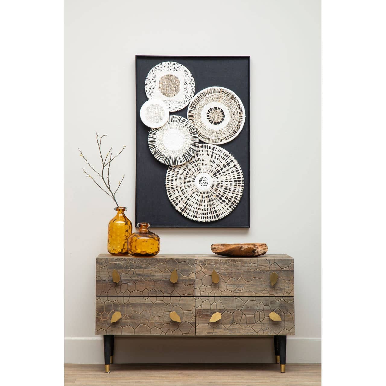 Modello Natural And black Paper Design Wall Art - Image 3