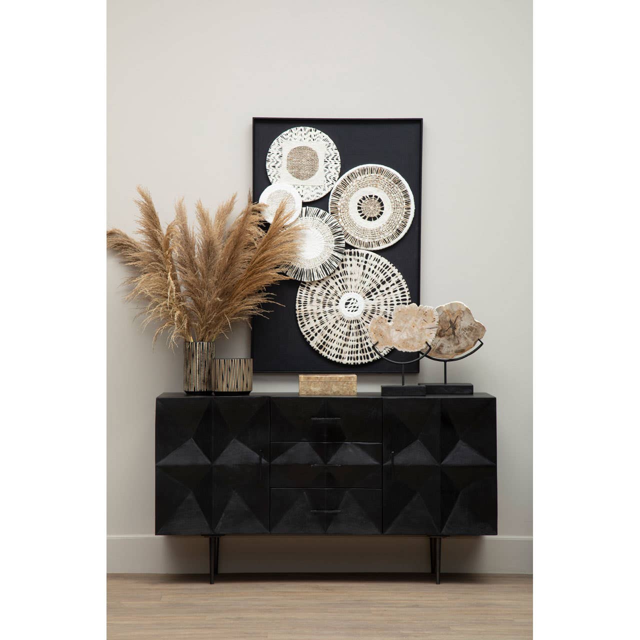 Modello Natural/Black Paper Design Wall Art - Image 10