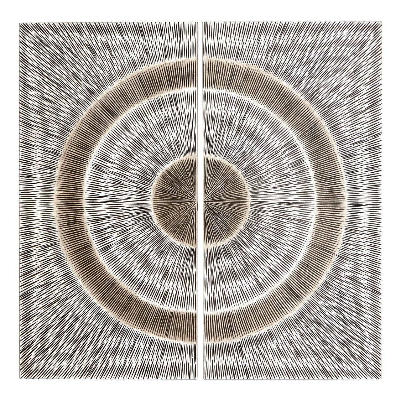 Modello Wood Carving Silver Finish Wall Art - Image 3