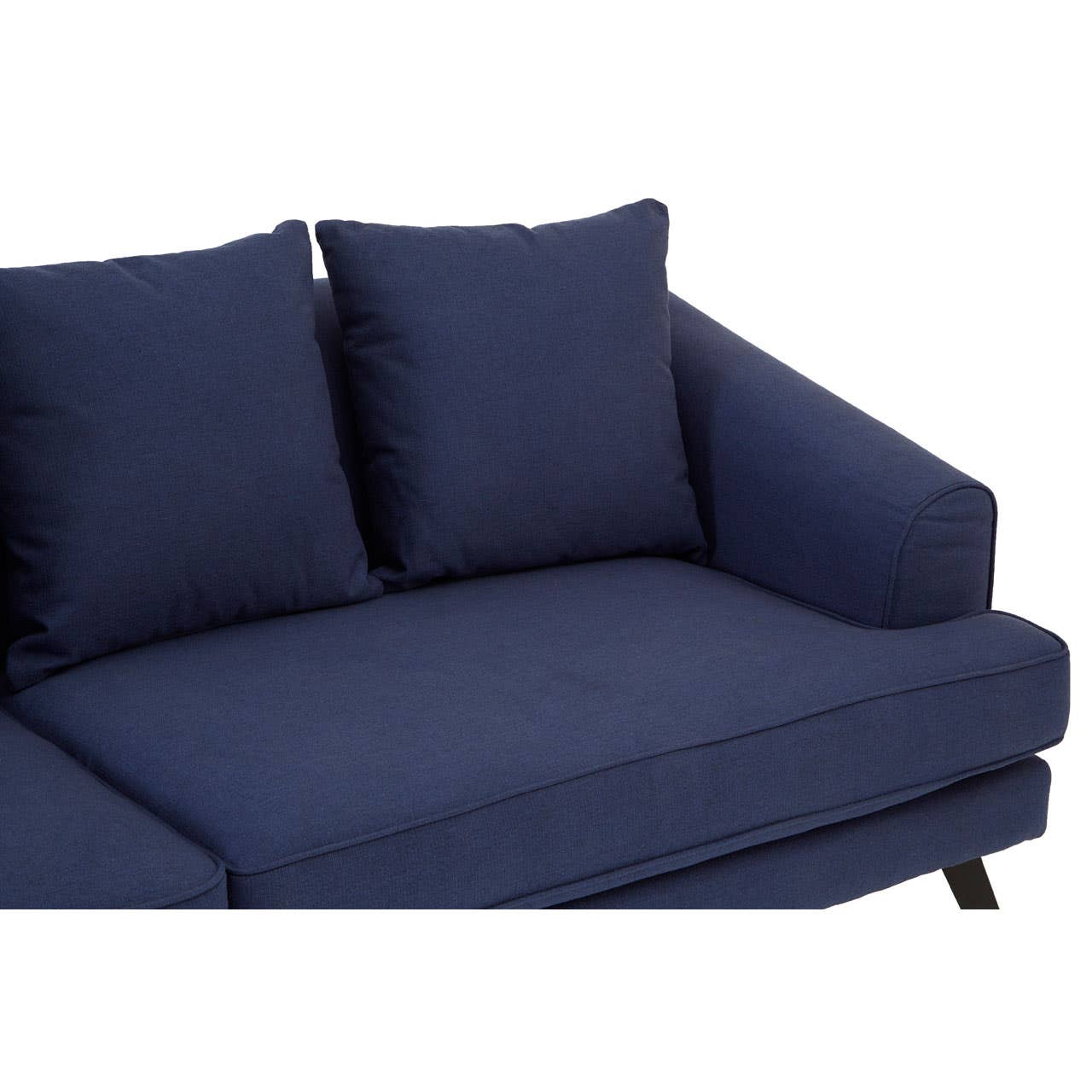 Mylo 3 Seater Navy Fabric Sofa - Image 6