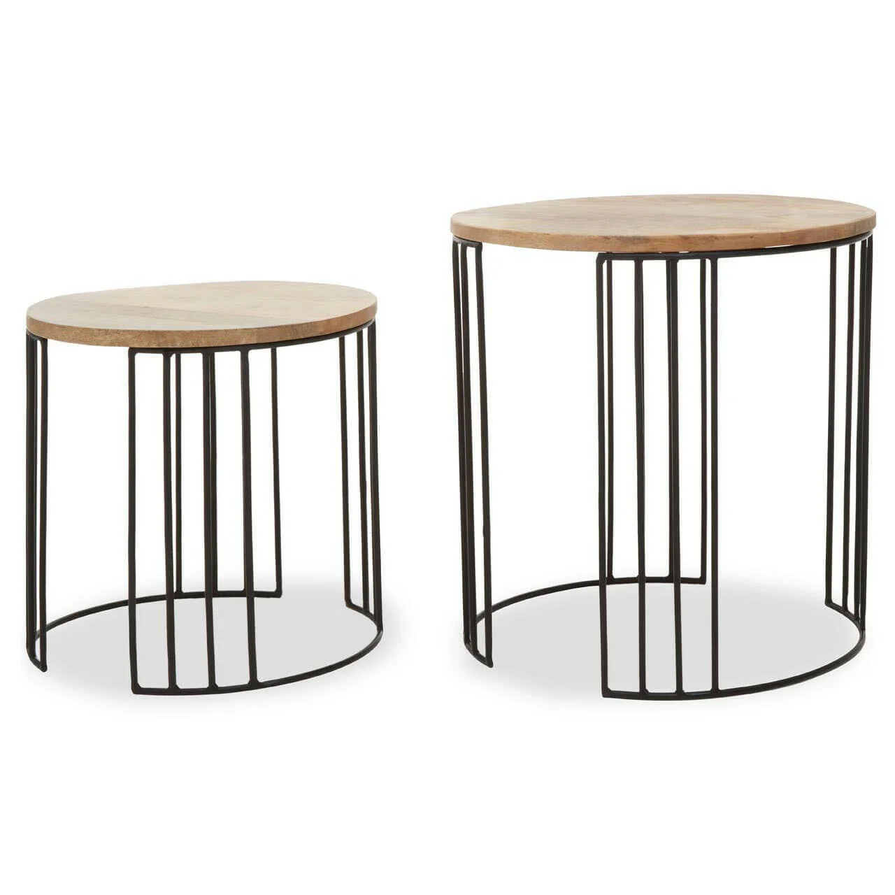 Nandri Set Of 2 Mango Wood Side Tables - Image 6