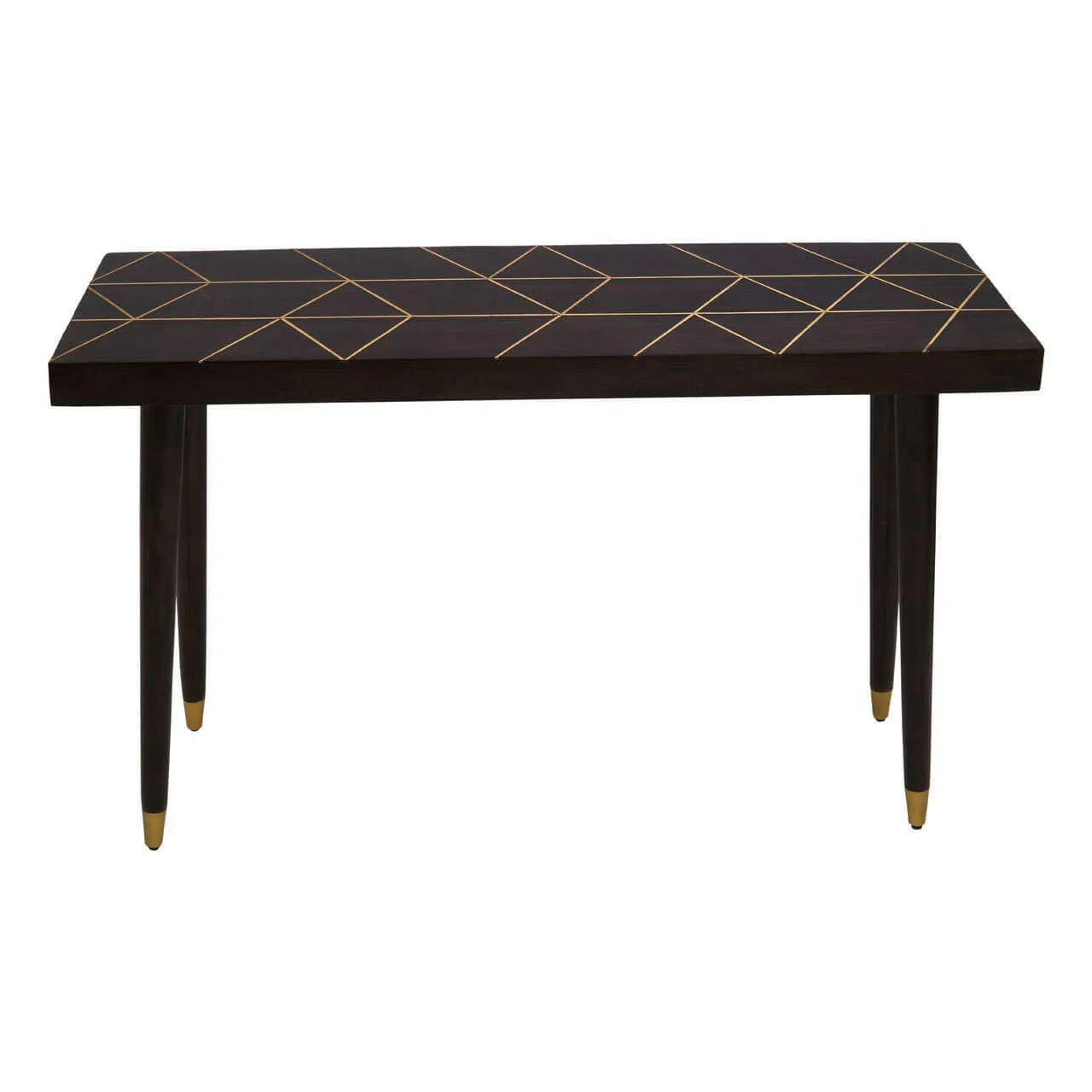 Naro Mango Wood And Gold Finishing Console Table - Image 3