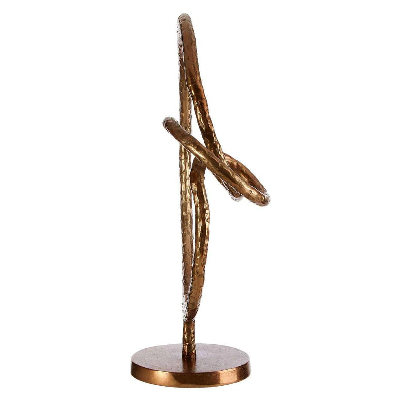 Nexus Round Rough Bronze Sculpture - Image 3