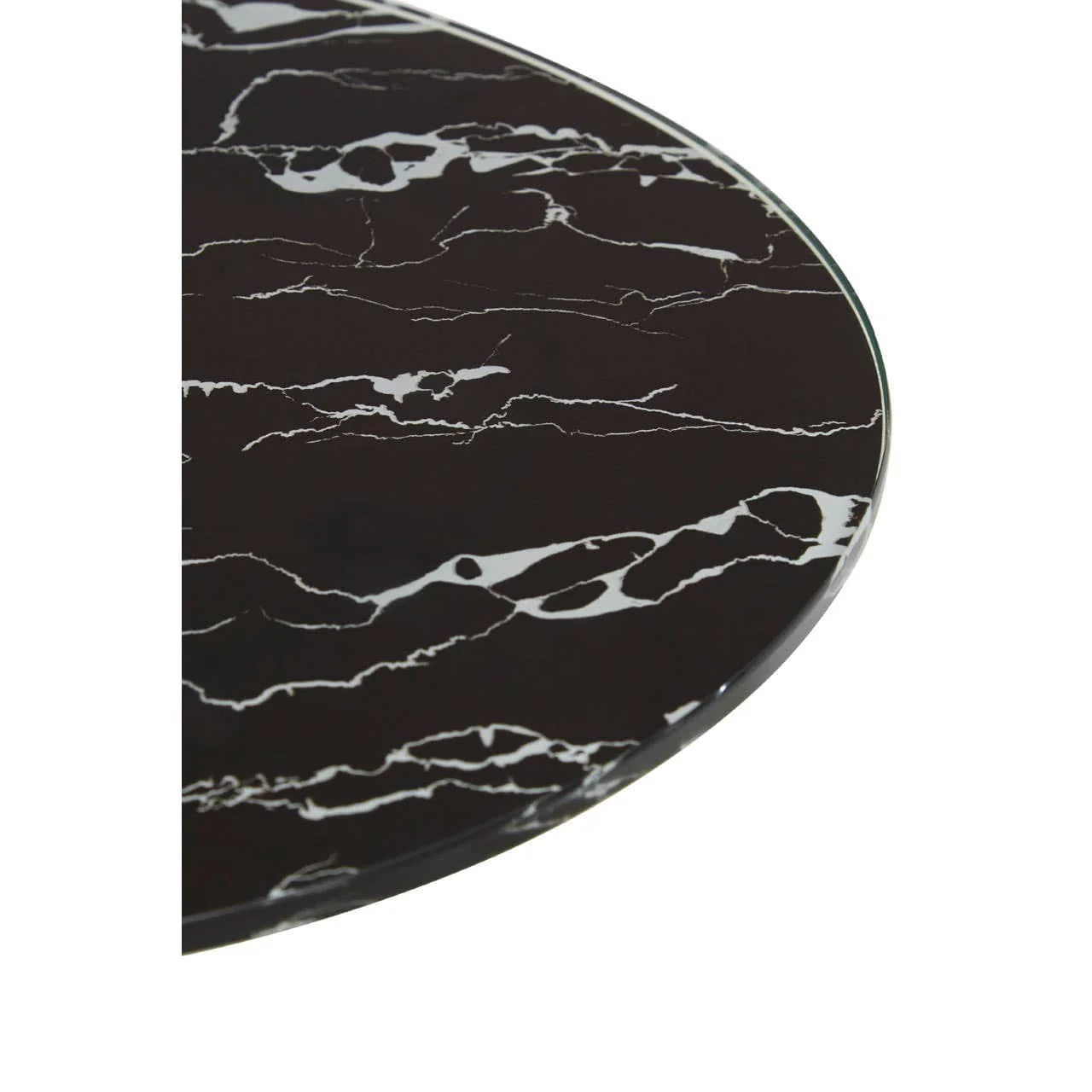 Oria End Table With Black Marble Effect Glass Top - Image 6