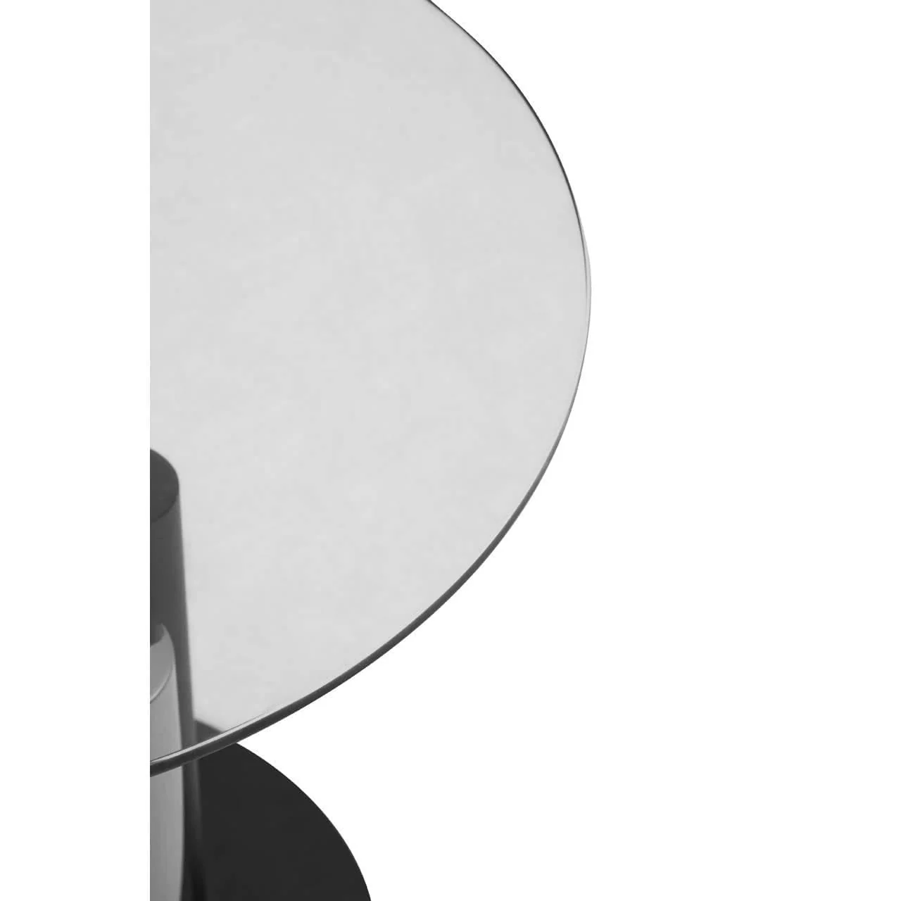 Oria Glass Silver And Black Base Side Table - Image 3