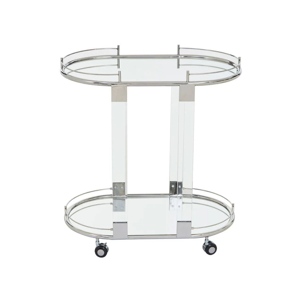 Oria Oval Mirrored Trolley - Image 4