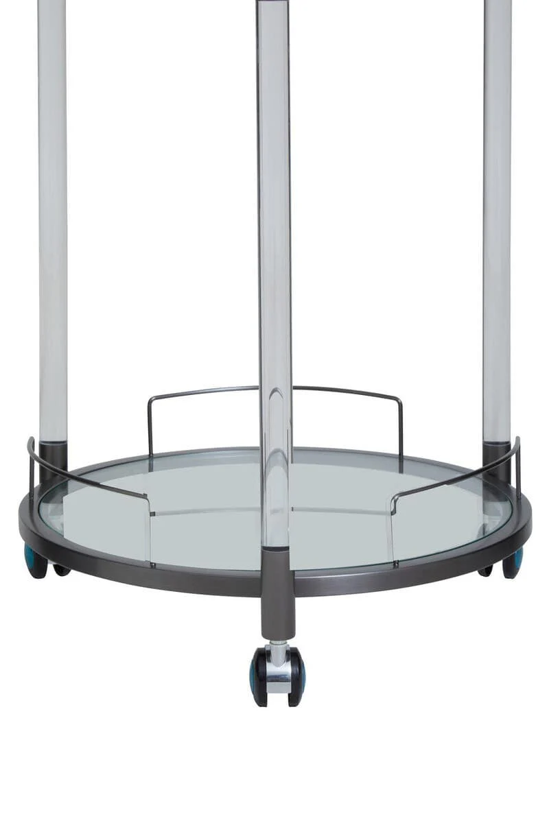Oria Round Drinks Trolley With Acrylic Supports - Image 5