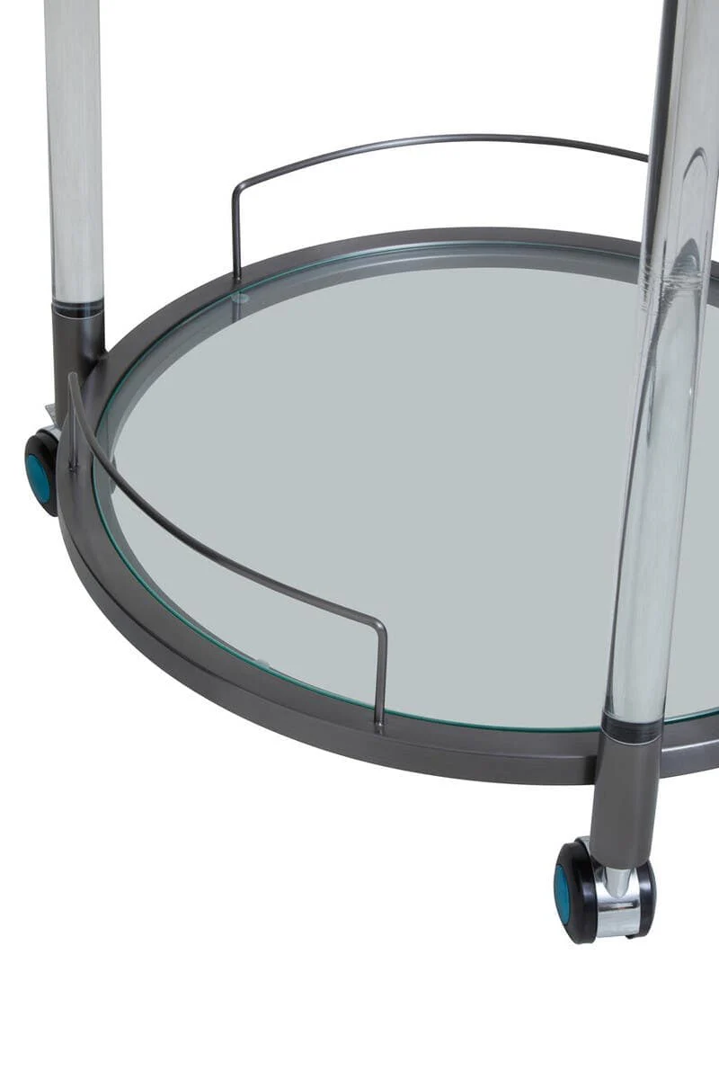 Oria Round Drinks Trolley With Acrylic Supports - Image 6