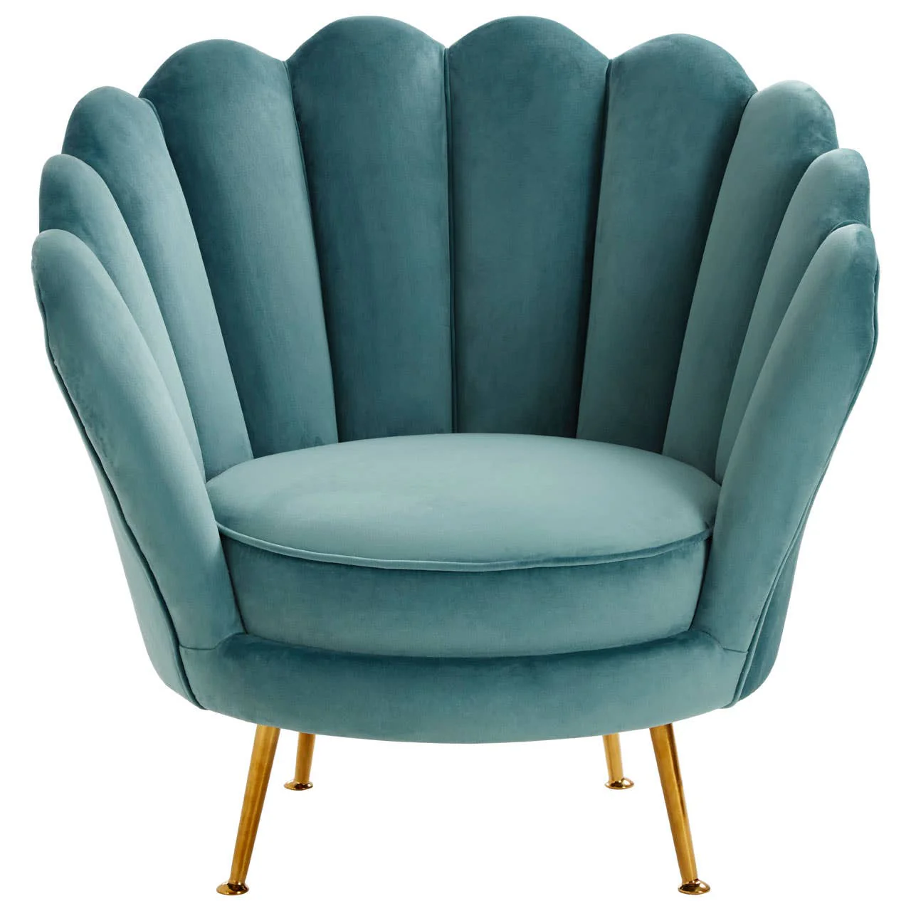 Ovala Blue Scalloped Chair - Image 2