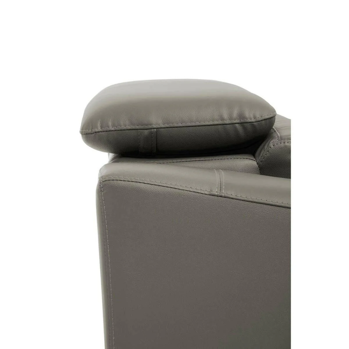 Padua Grey Finish Leather Armchair - Image 5