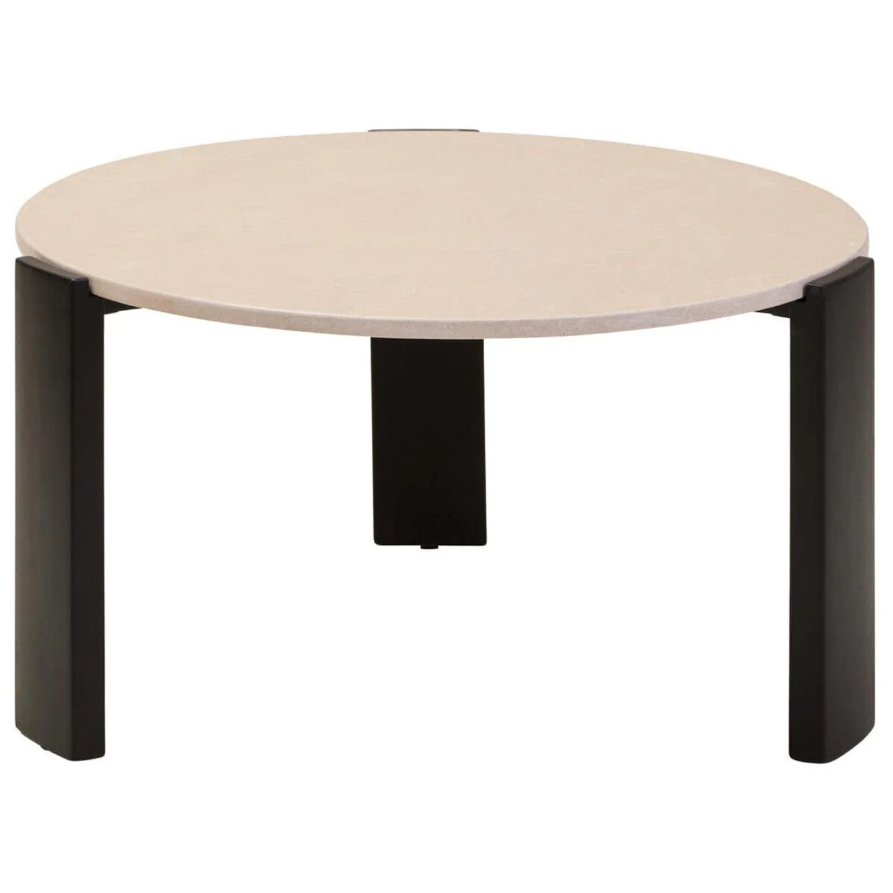 Palermo Round Cream Marble Top Large Coffee Table - Image 4