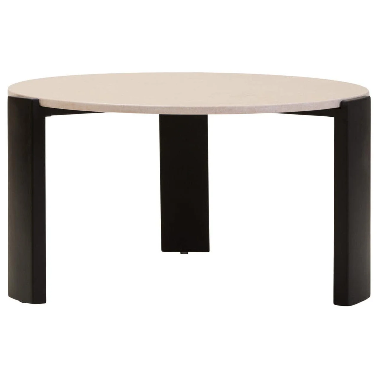 Palermo Round Cream Marble Top Large Coffee Table - Image 5