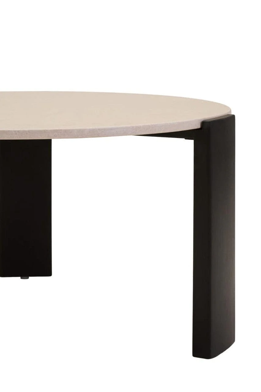 Palermo Round Cream Marble Top Large Coffee Table - Image 7
