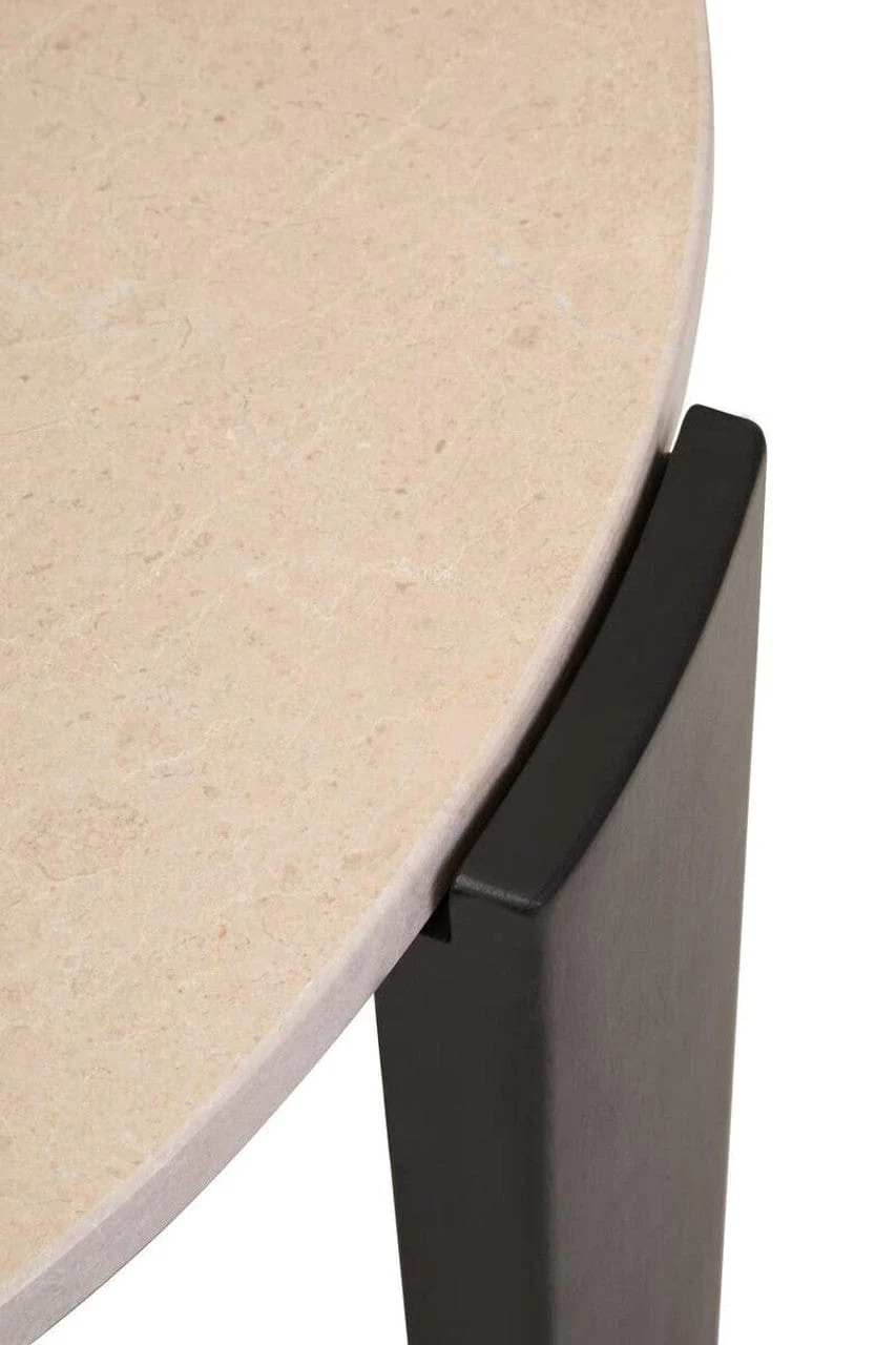 Palermo Round Cream Marble Top Large Coffee Table - Image 9