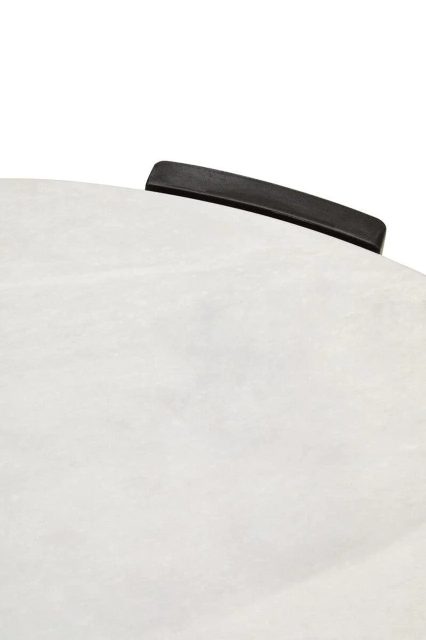 Palermo Round White Marble Top Large Coffee Table - Image 10