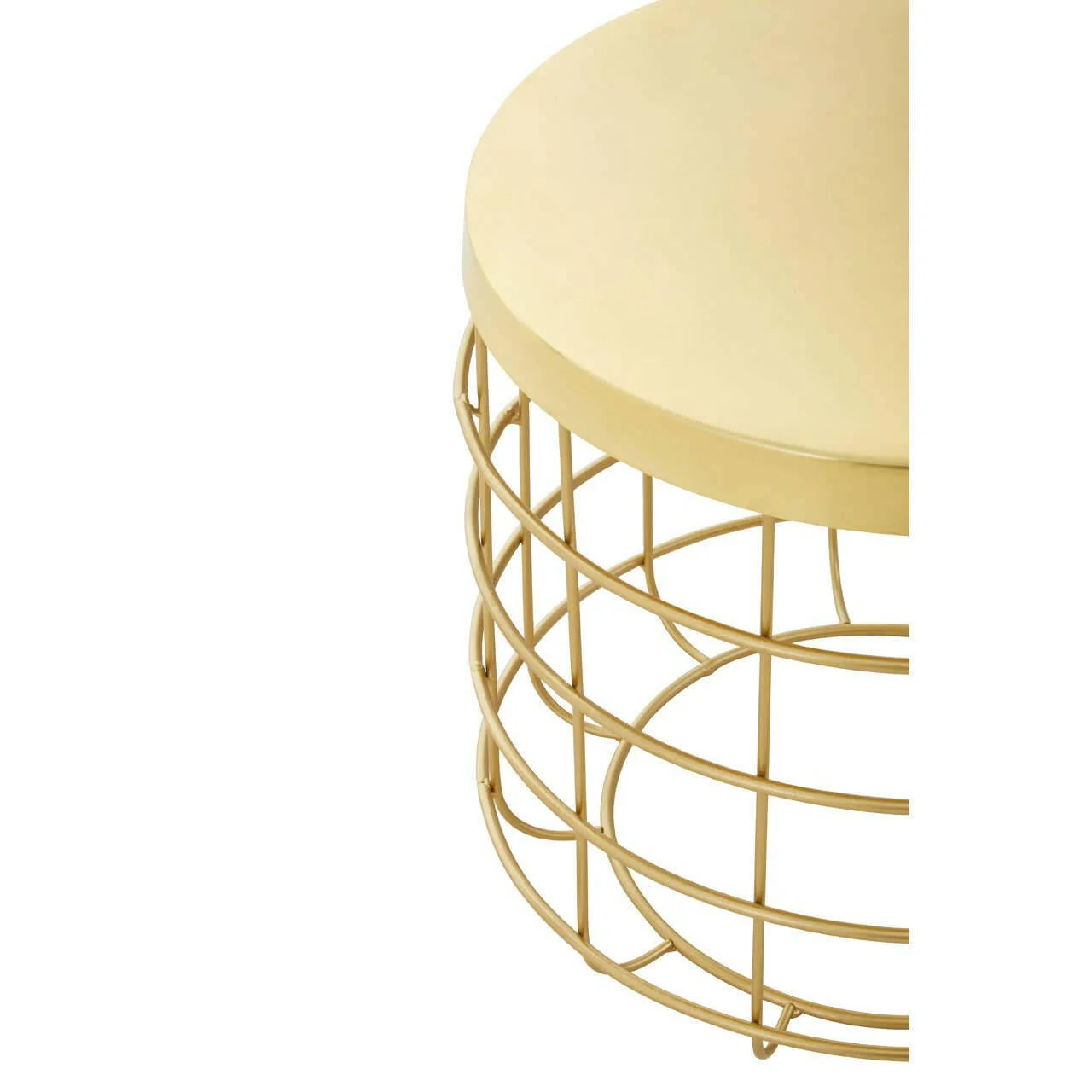 Pali Gold Iron Round Side Table - Image 3