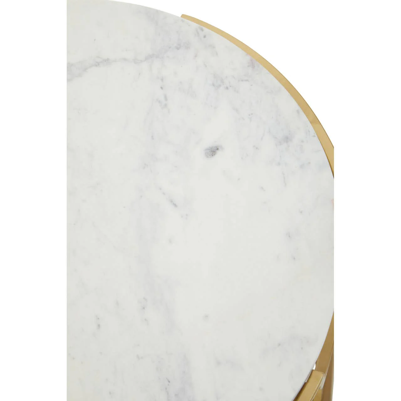 Pali Two Tier White And Gold Side Table. - Image 5