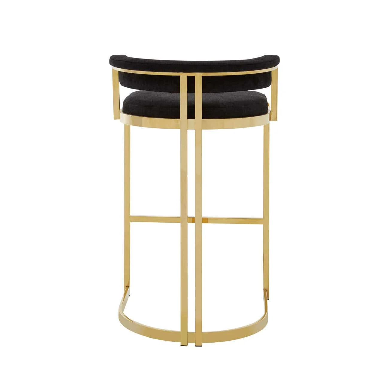 Piermont Black Velvet & Gold Bar Stool - Image 4