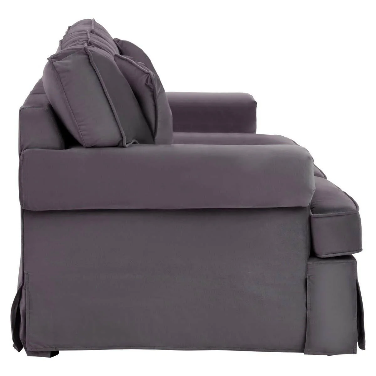 Ralph Three Seat Black Velvet Sofa - Image 3
