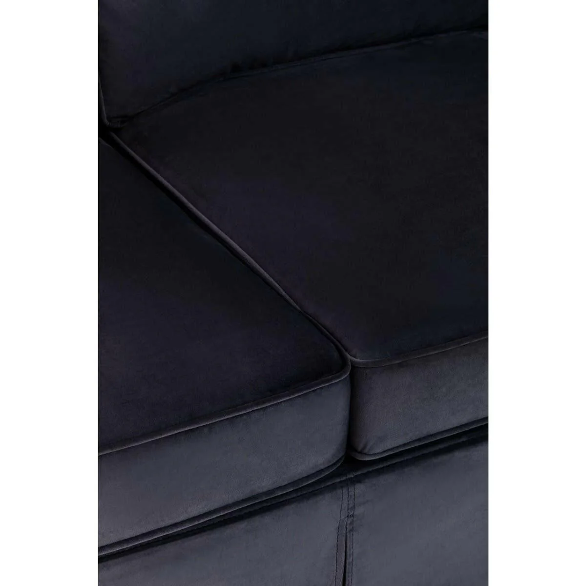 Ralph Three Seat Black Velvet Sofa - Image 6