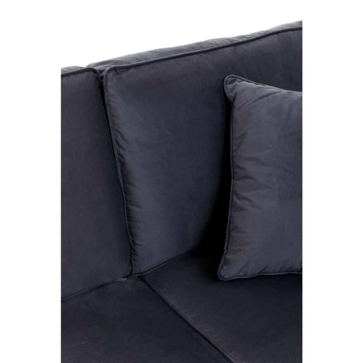 Ralph Three Seat Black Velvet Sofa - Image 7