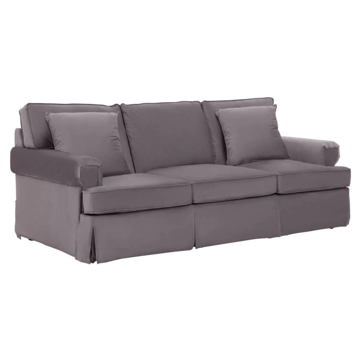 Ralph Three Seat Grey Velvet Sofa - Image 2