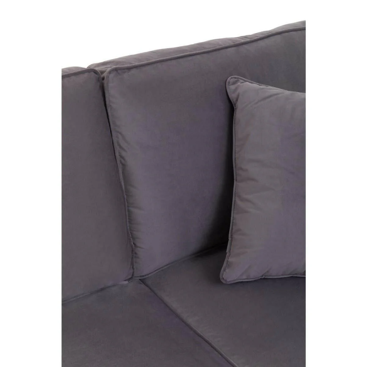 Ralph Three Seat Grey Velvet Sofa - Image 7