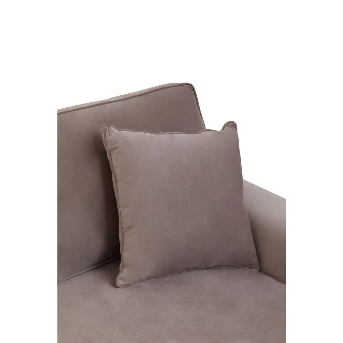 Ralph Three Seat Mink Velvet Chaise Sofa - Image 9