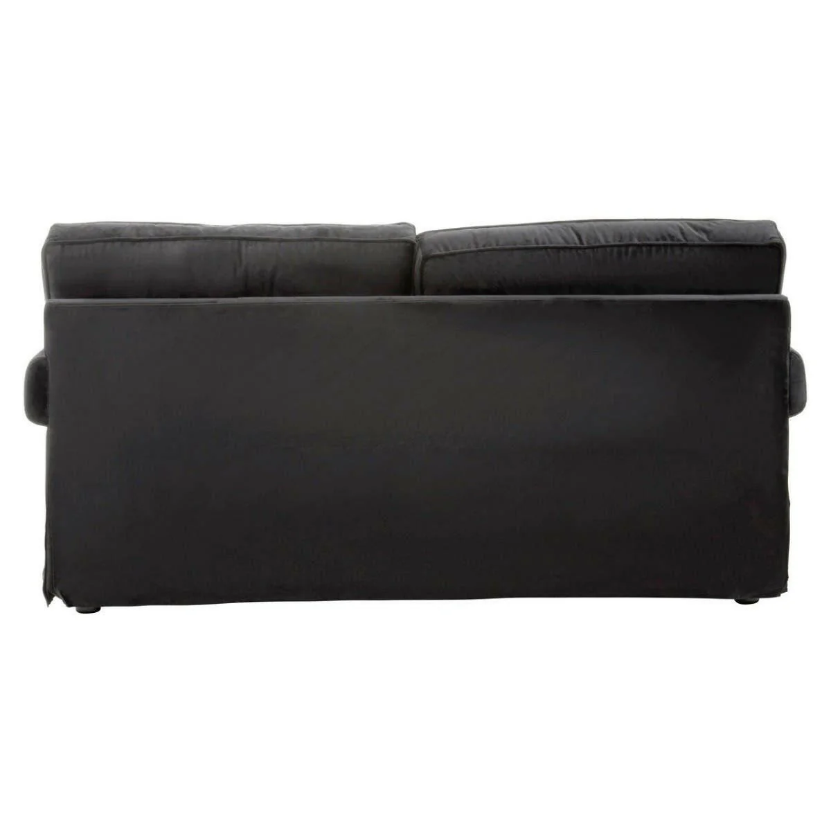 Ralph Two Seat Black Velvet Sofa - Image 4