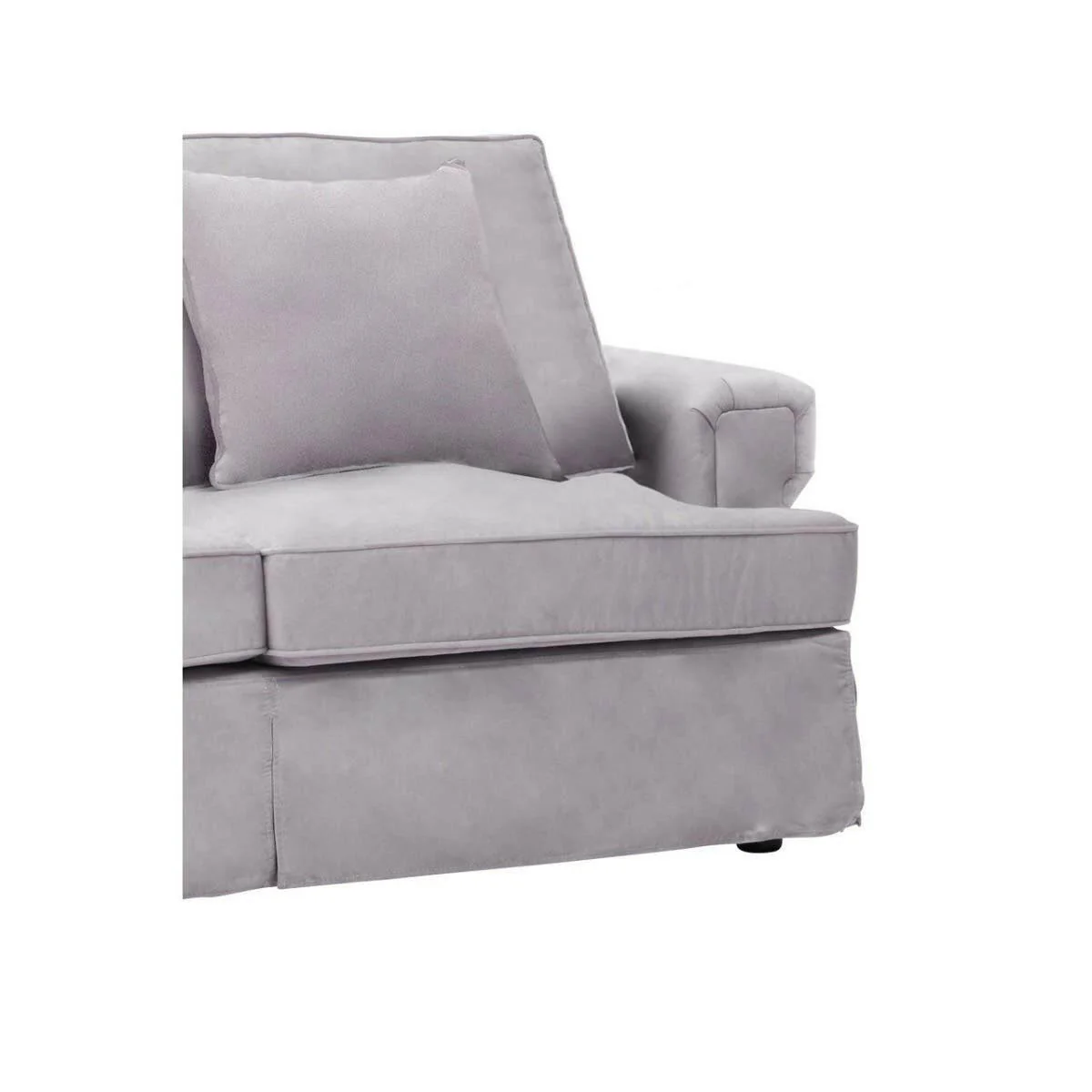 Ralph Two Seat Grey Velvet Sofa - Image 6