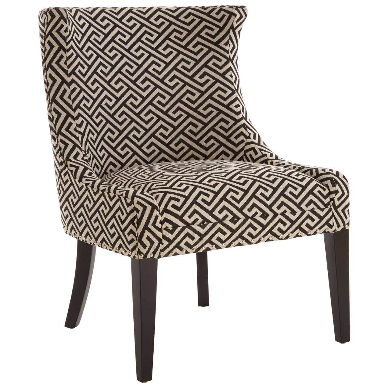 Regents Park Beige And Black Wingback Chair