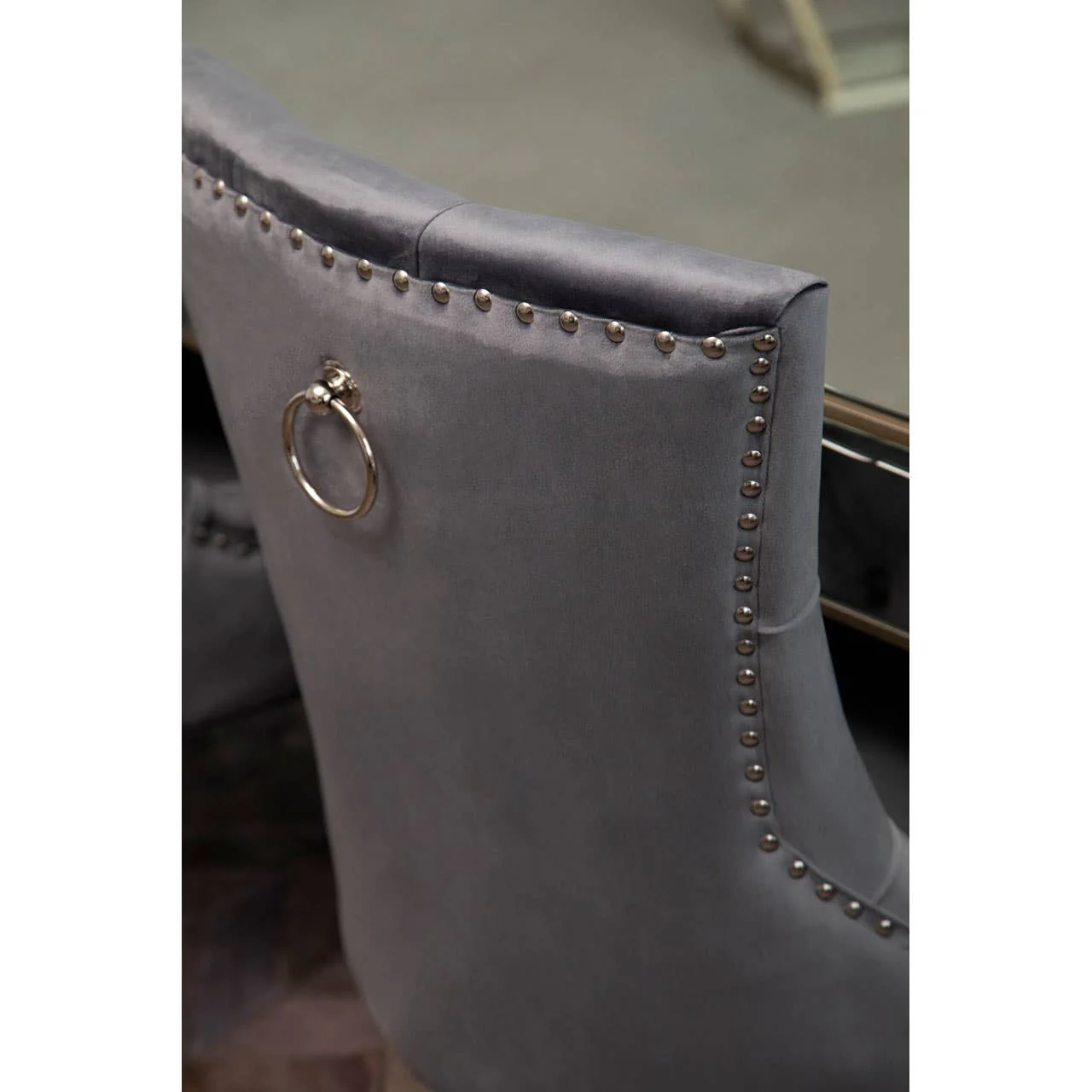 Richmond Grey Velvet Dining Chair - Image 11