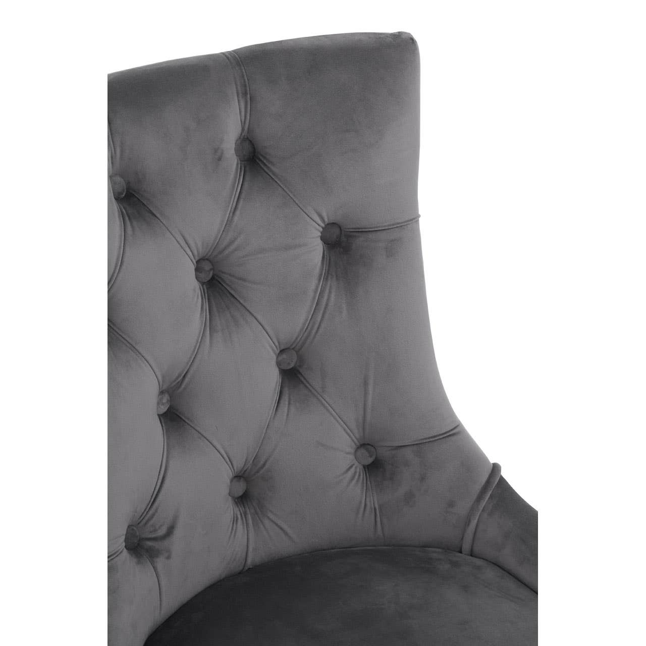 Richmond Grey Velvet Dining Chair - Image 7