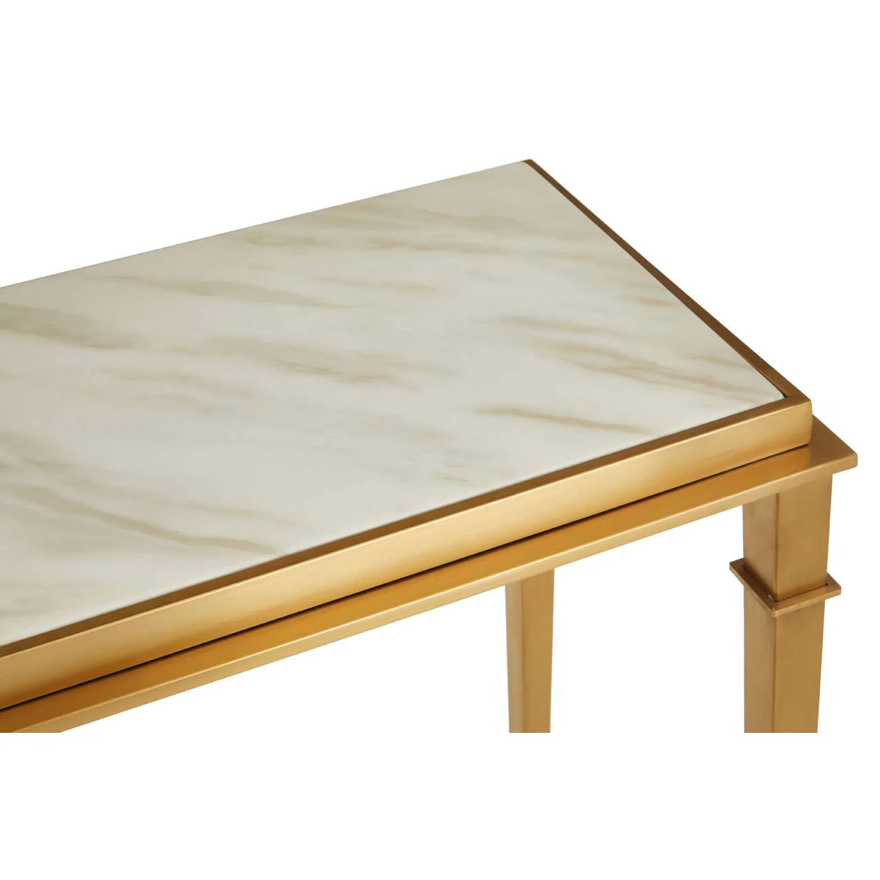 Ronaldo Console Table with White Marble Top - Image 5