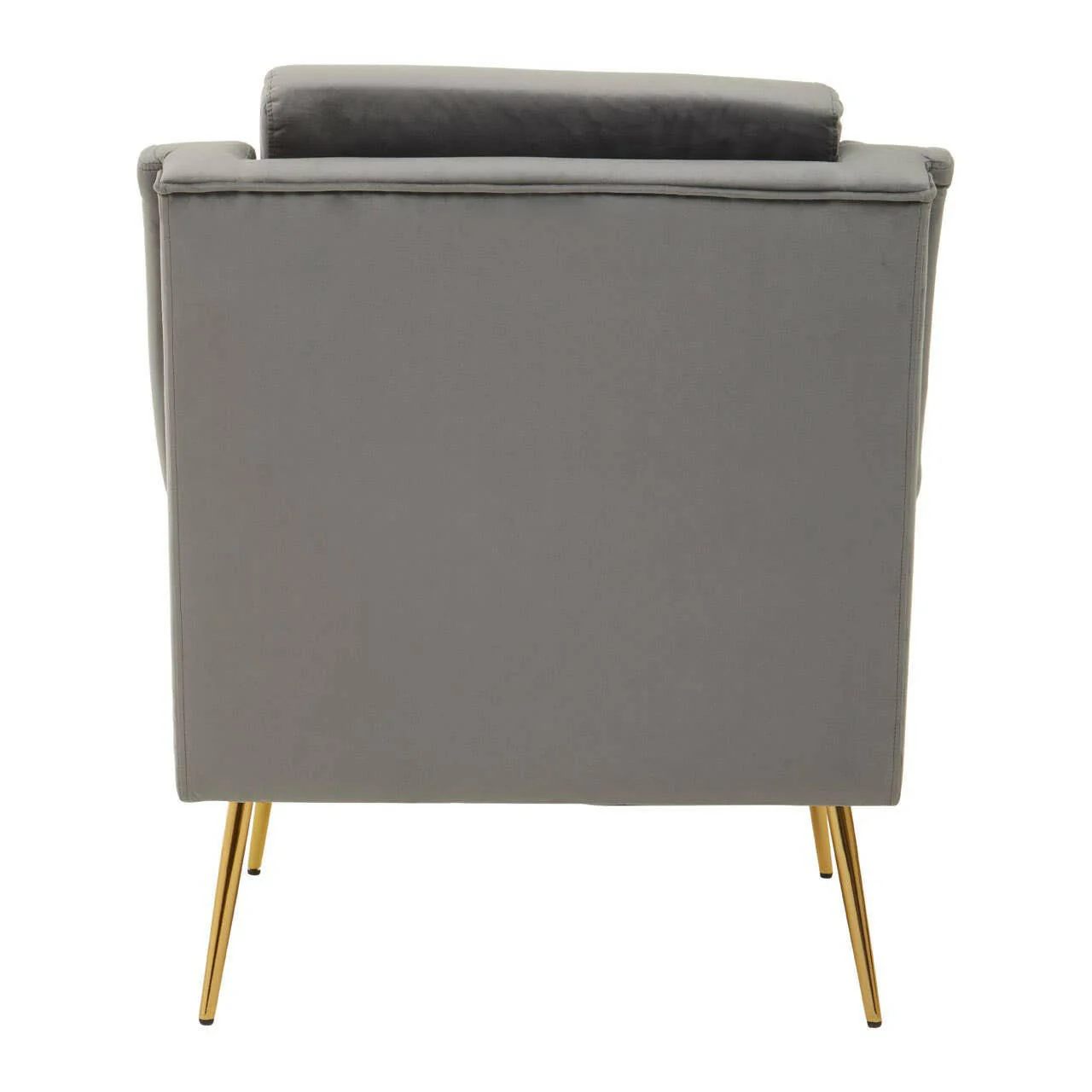 Salma Grey Velvet Armchair - Image 4